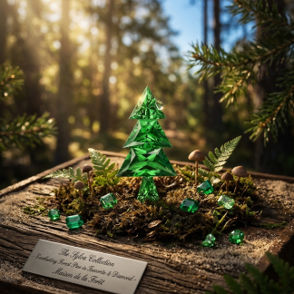 The Everlasting Forest Pine - Rare Tsavorite & Emerald Pendant | Maison de la Forêt