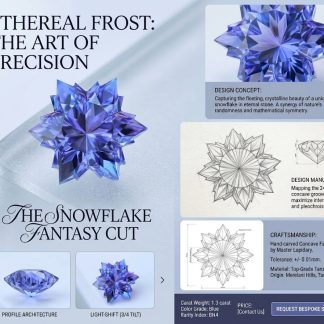 The Ethereal Frost - Master Lapidary Tanzanite with Snowflake Fantasy Cut