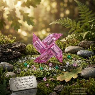 The Aura Pinwheel - Rare Pink Sapphire Brooch/Pendant | Maison de la Forêt