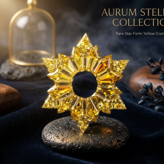 Fancy Intense Yellow Crystal Mosaic