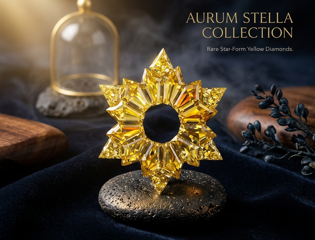 Fancy Intense Yellow Crystal Mosaic