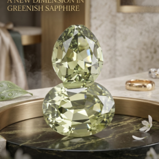 "VERIDIAN" Custom-Cut Greenish-Yellow Architectural Loose Gemstone