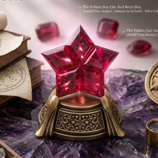 THE STELLAR SCARLET" Custom Four-Pointed Star Cut Natural Ruby / Geometric Loose Gem