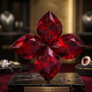 Custom Clover-Cut Red Ruby