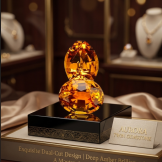 Orange Sapphire Cluster